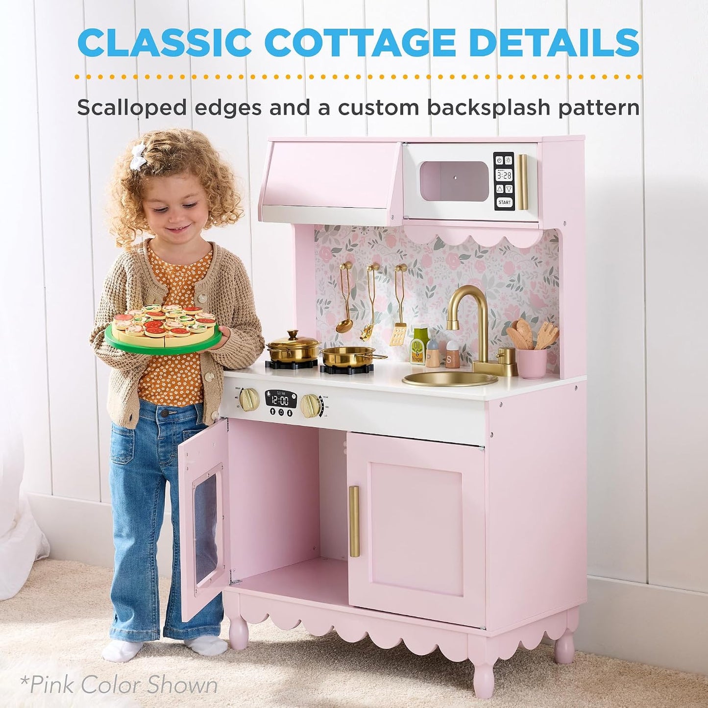 Best Choice Products Juego de cocina para niños pequeños, casa de c...