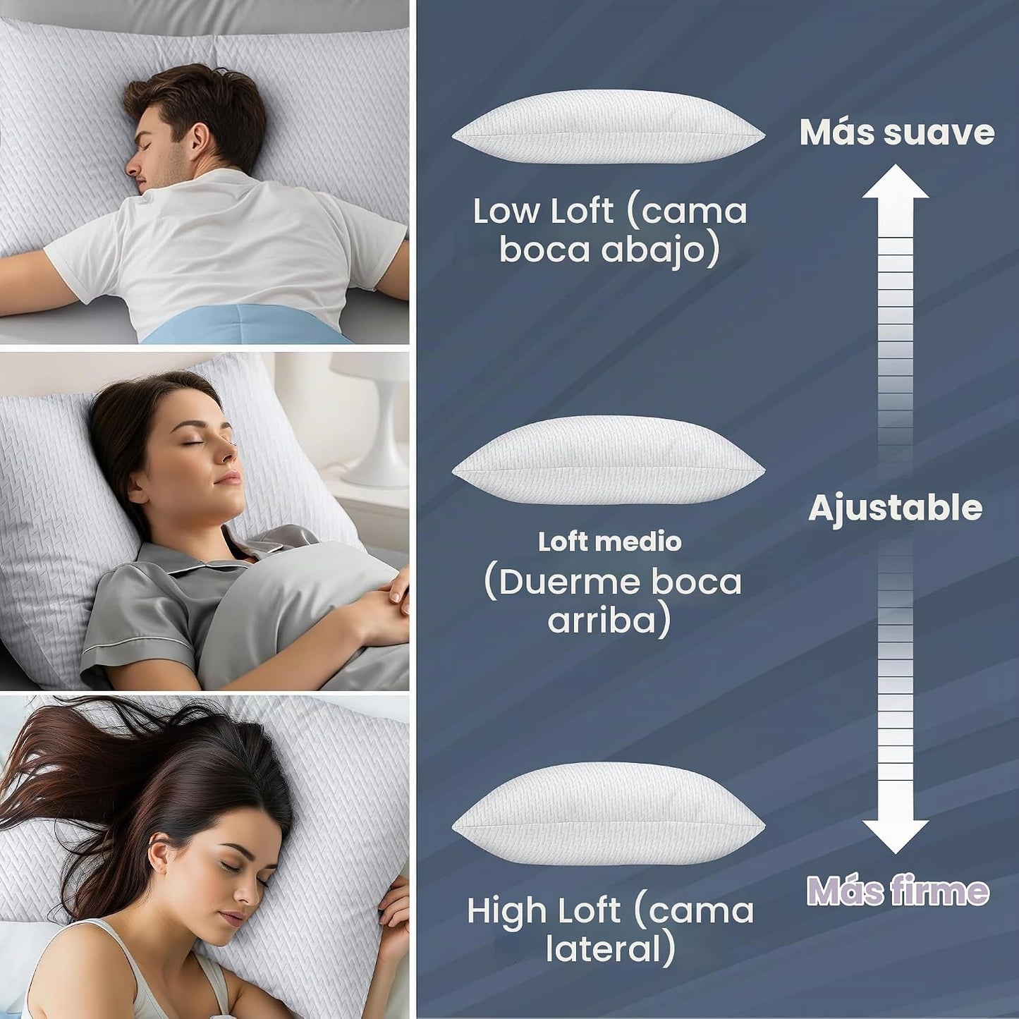 Utopia Bedding Almohadas de espuma viscoelástica trituradas (Queen)...