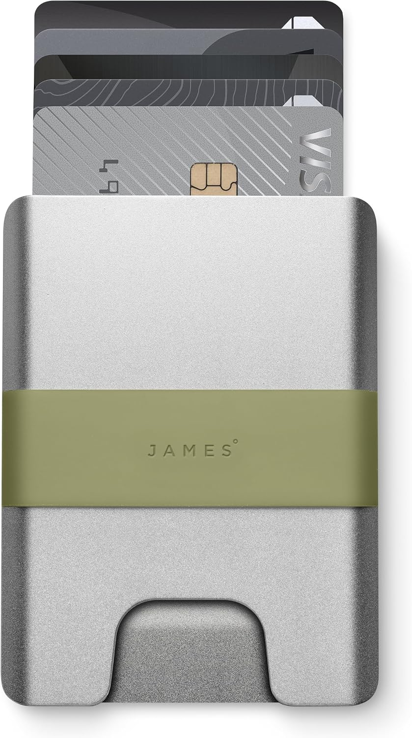 JAMES° La cartera minimalista de aluminio mecanizado CNC para hombr...