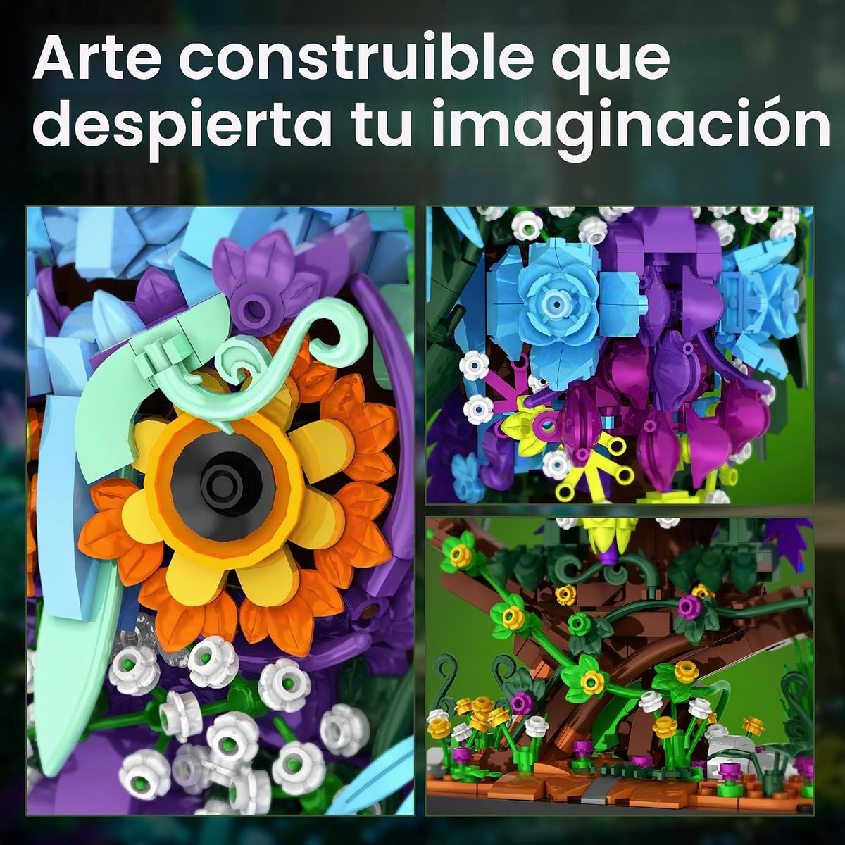JOJO&amp;Peach Juego de construcción de juguete de búho floral para...
