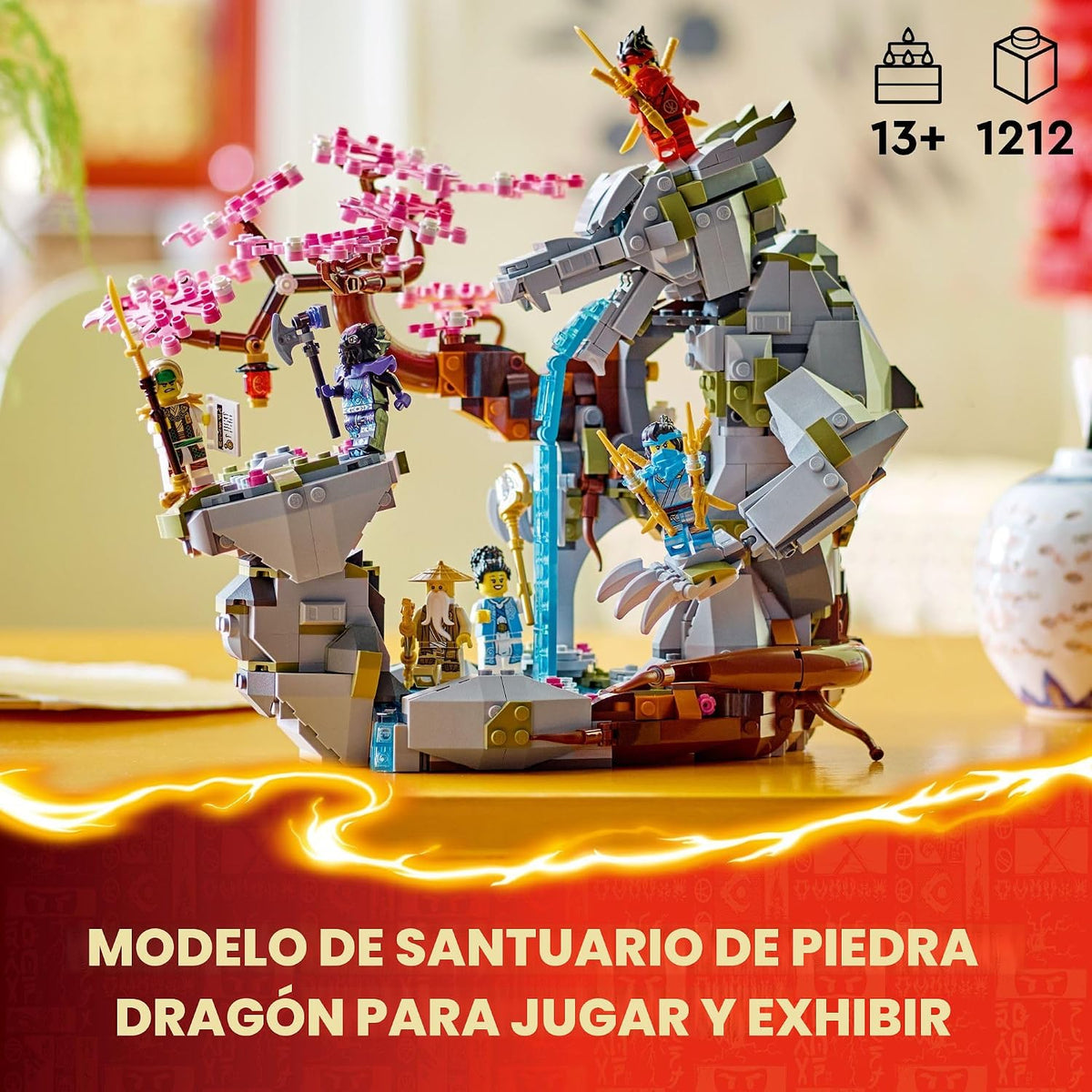LEGO NINJAGO - Santuario de piedra de dragón \u2013 Construye y exh...