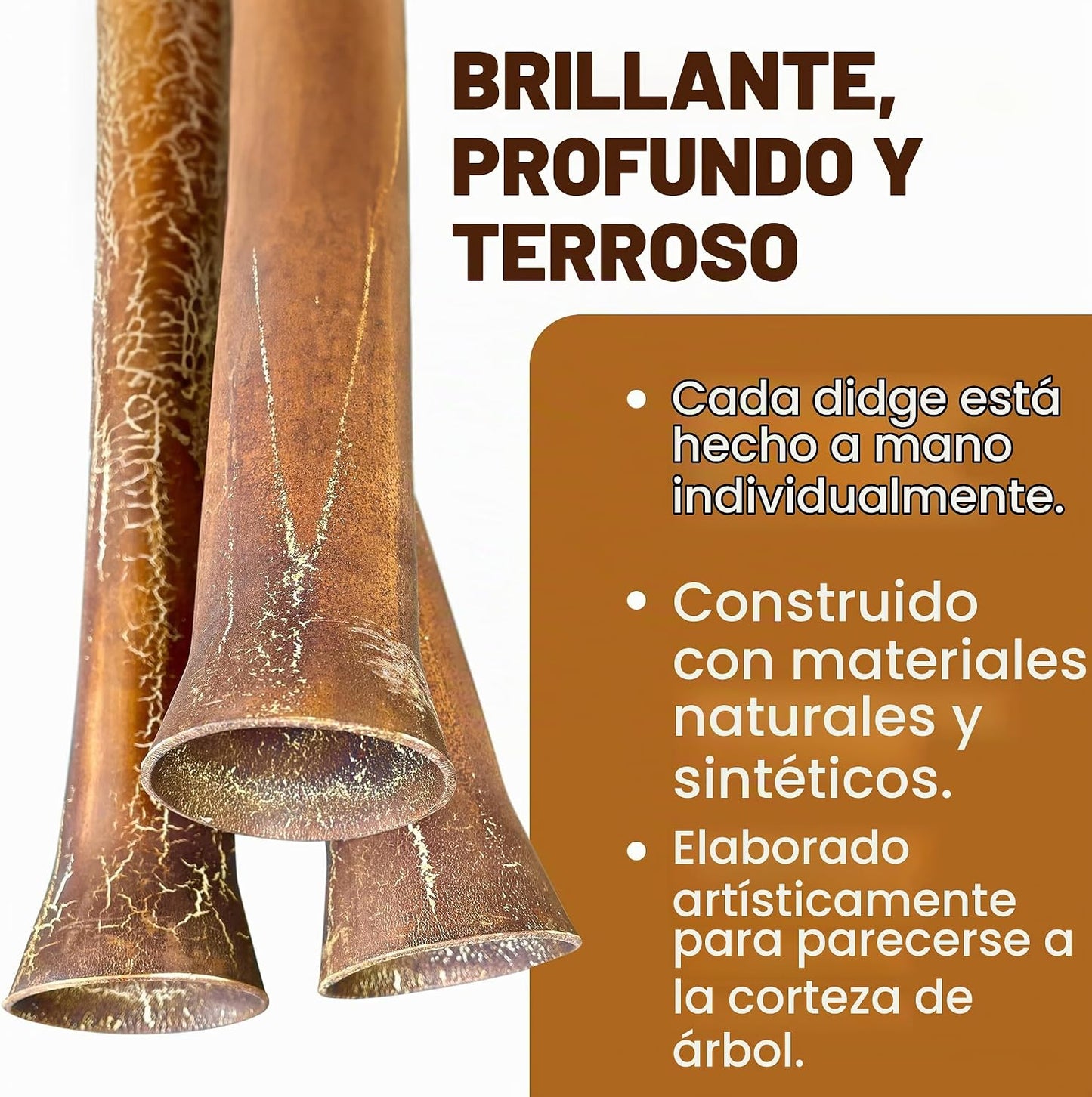 Didgeridoo manual moderno, con boquilla para tocar fácilmente.