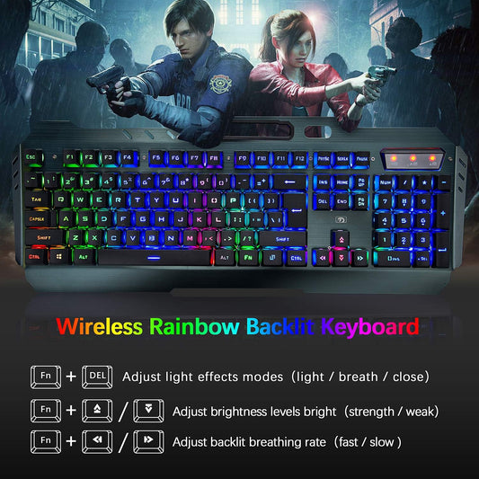Teclado y ratón recargables, tapa para tecla suspendida.
