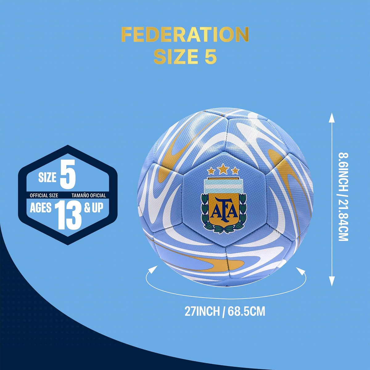 Icon Sports - Balón de fútbol oficialmente licenciado de la Asociac...