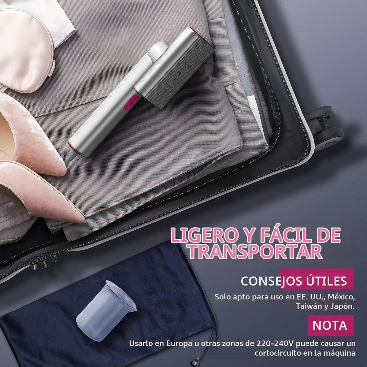 G9 Steam - Vaporizador de viaje profesional 2 en 1 para ropa, solo...