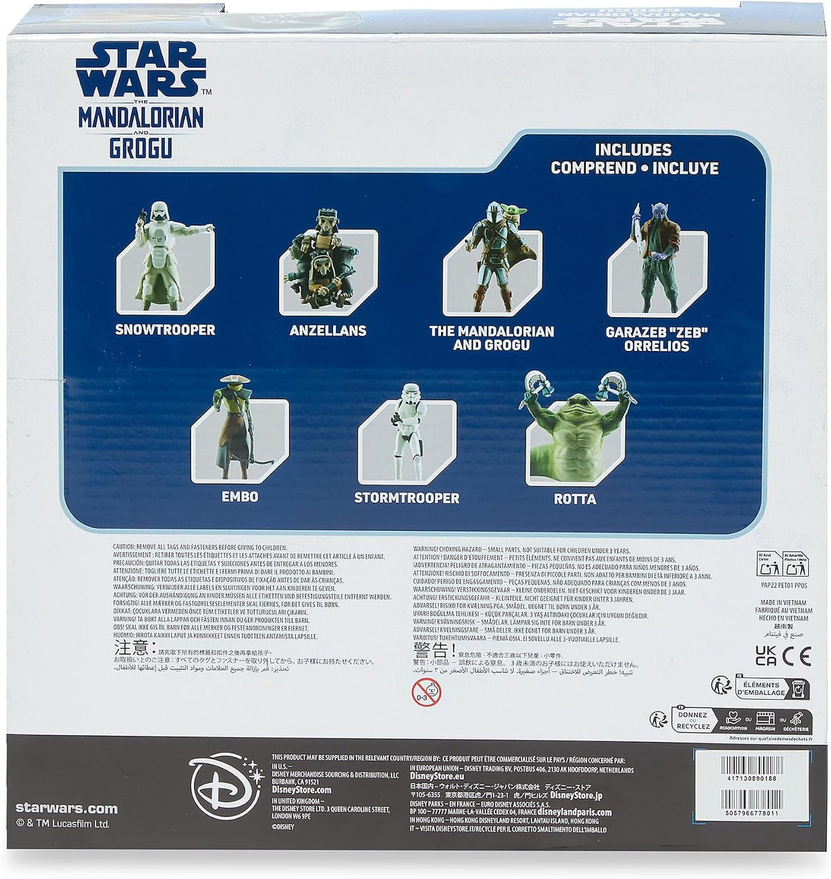 DISNEY STORE Juego oficial de figuras de Star Wars: The Mandalorian...