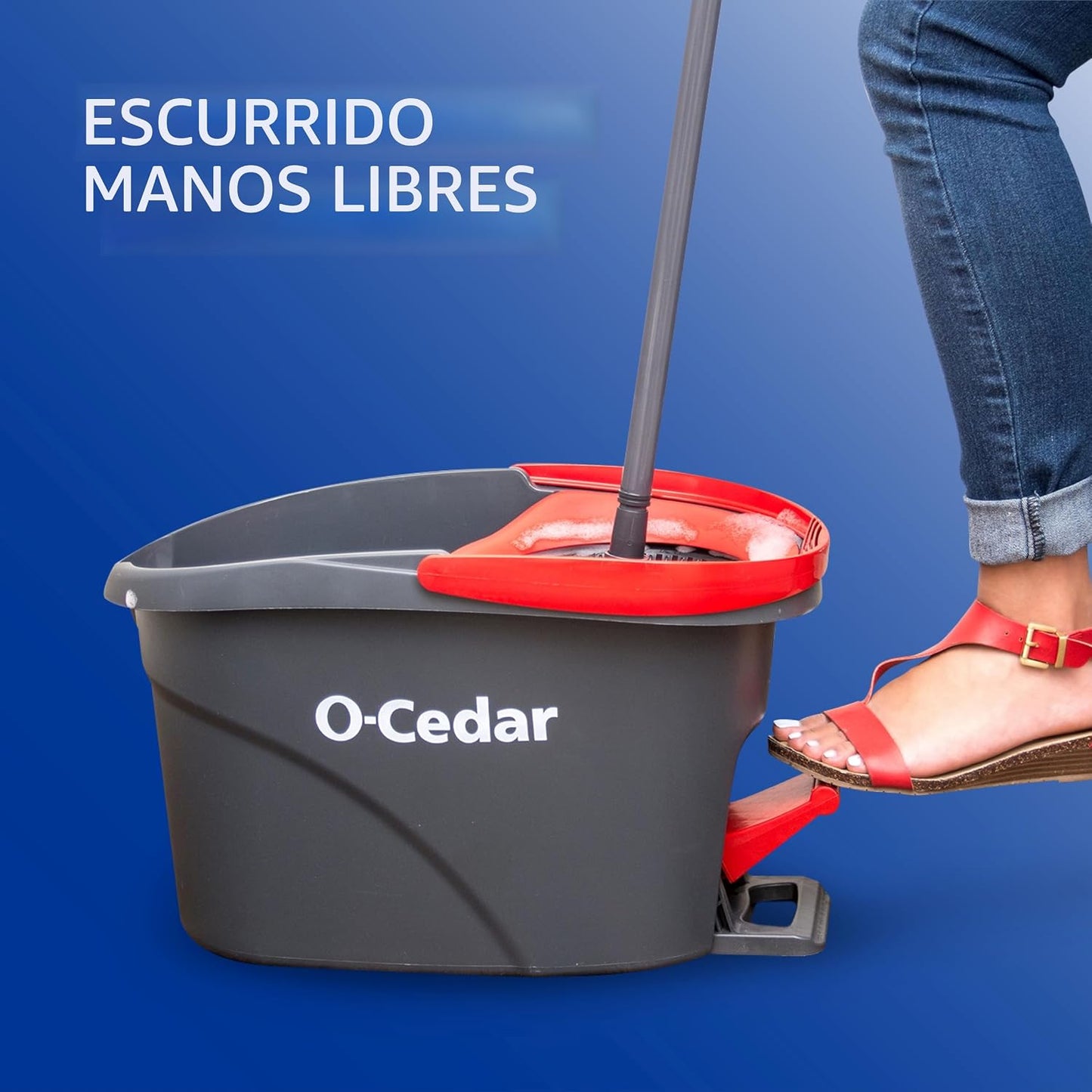 O-Cedar EasyWring - Sistema de limpieza de suelos con balde y frego...