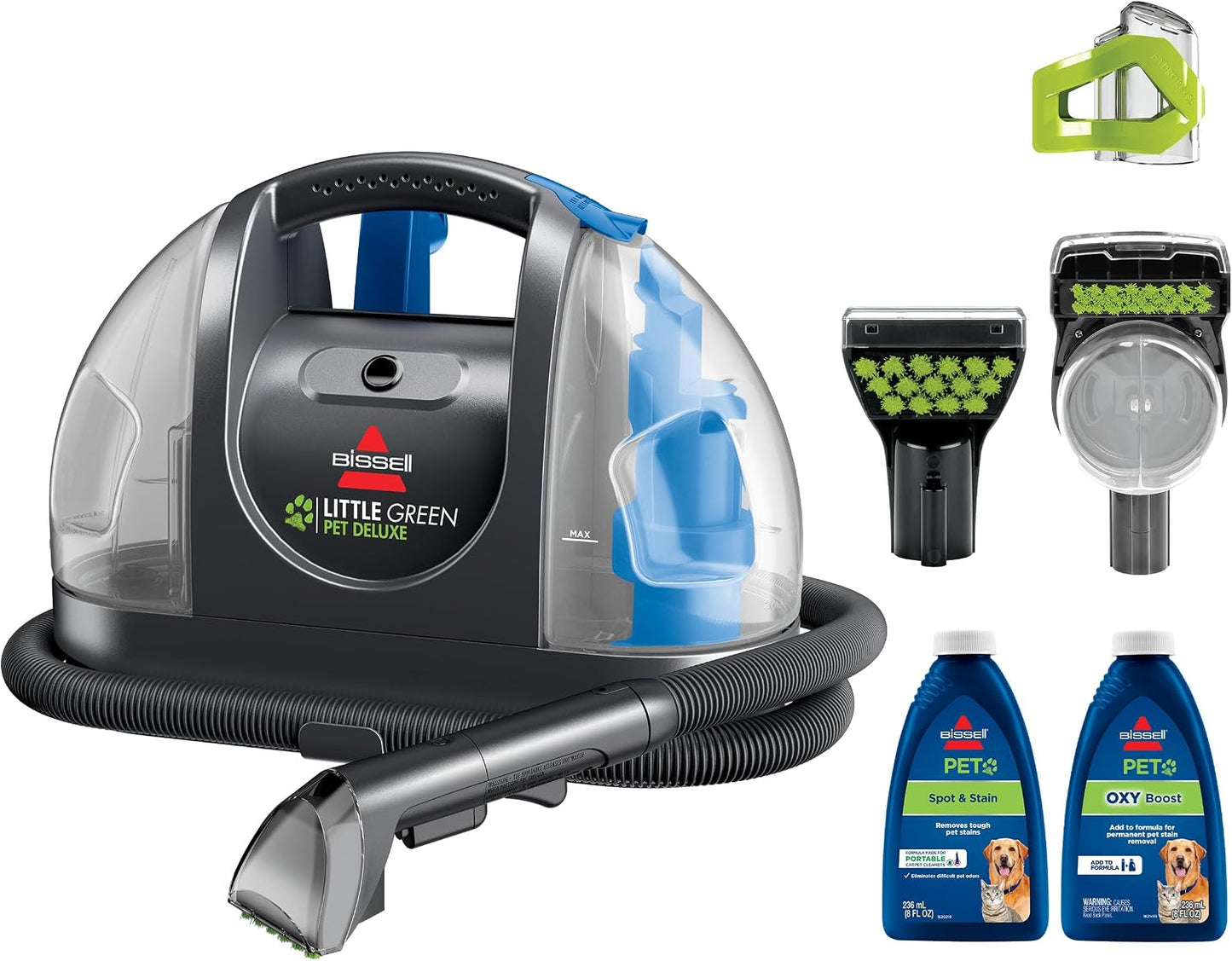 Bissell Little Green Pet Deluxe - Limpiador portátil de alfombras y...