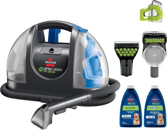 Bissell Little Green Pet Deluxe - Limpiador portátil de alfombras y...