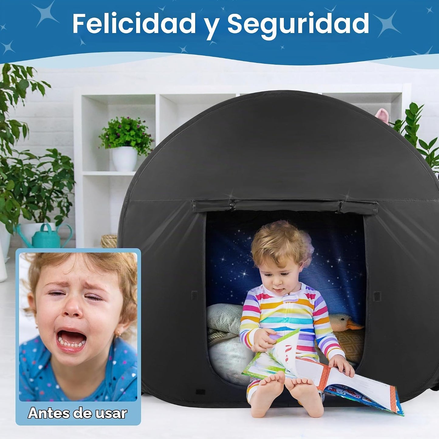 OUTREE Tienda de campaña sensorial de 47 x 47 x 47 pulgadas, impres...