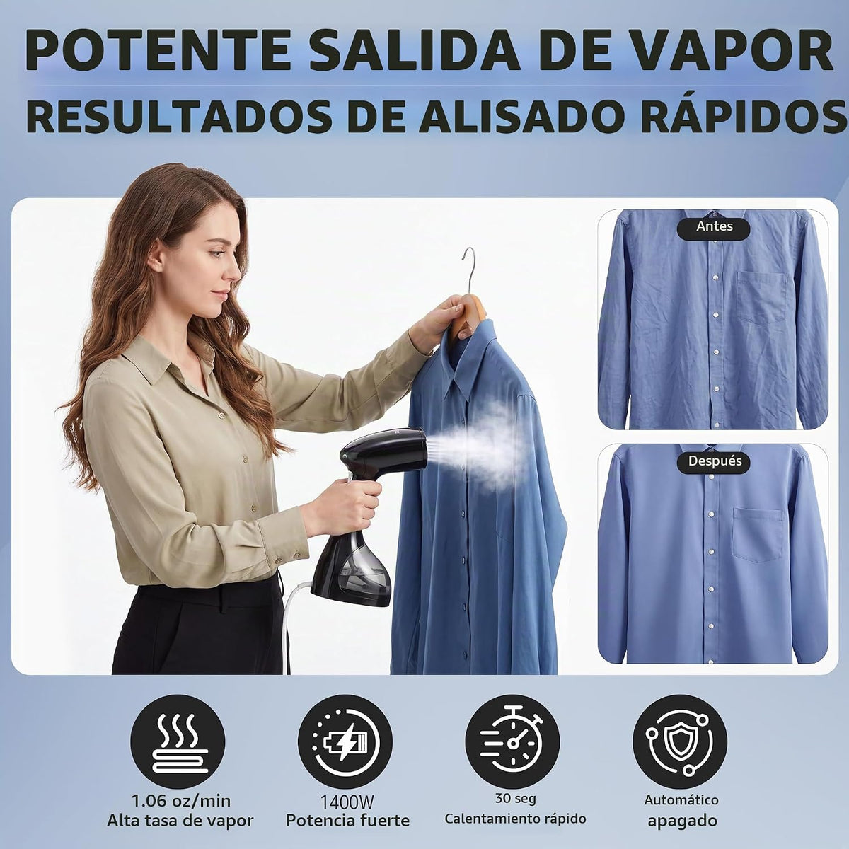 REXYHOME Vaporizador para la ropa: 1400W de mano de la ropa vaporiz...