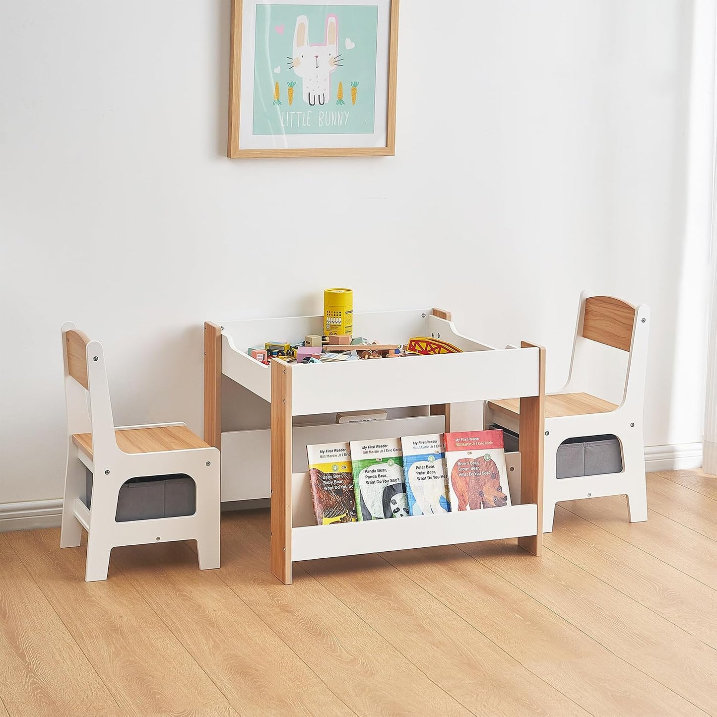 Asweets juego de mesa y silla para niños, escritorio 4 en 1 para ni...