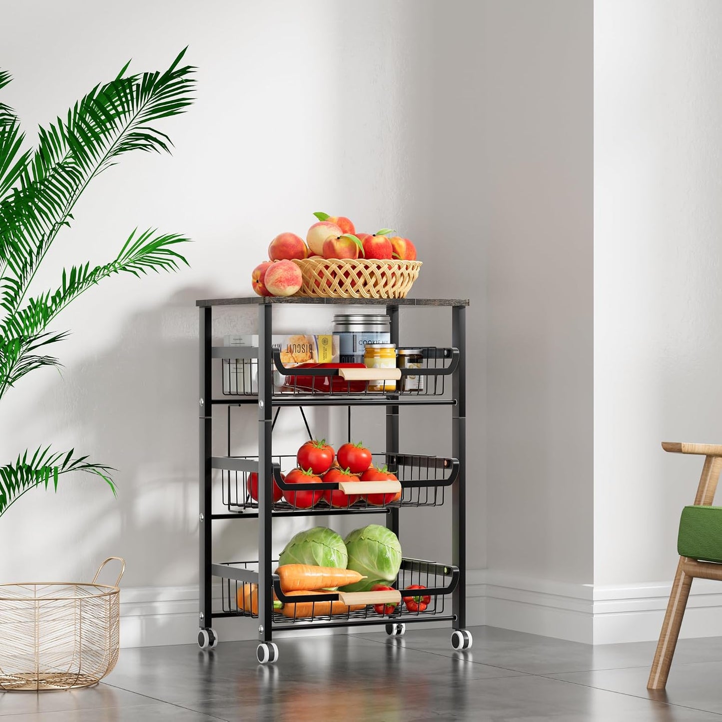 Uninol Cesta de frutas y verduras para cocina, organizadores y alma...