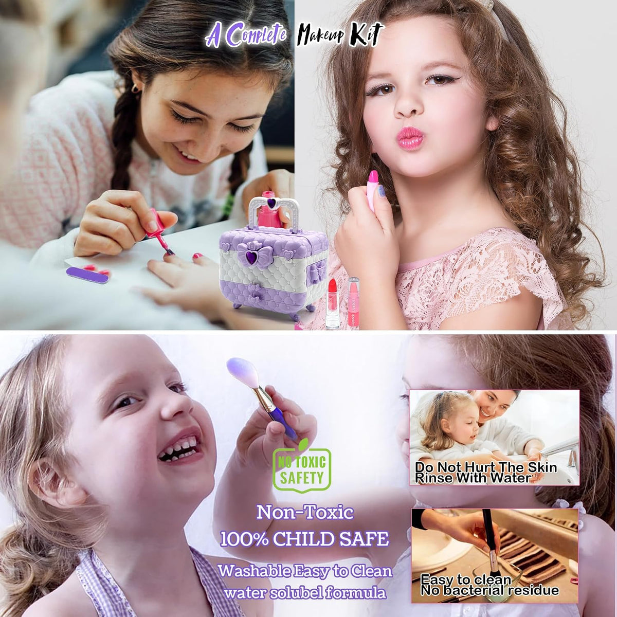 Juegos de maquillaje para niñas \u2013 Kit de maquillaje para niñas...