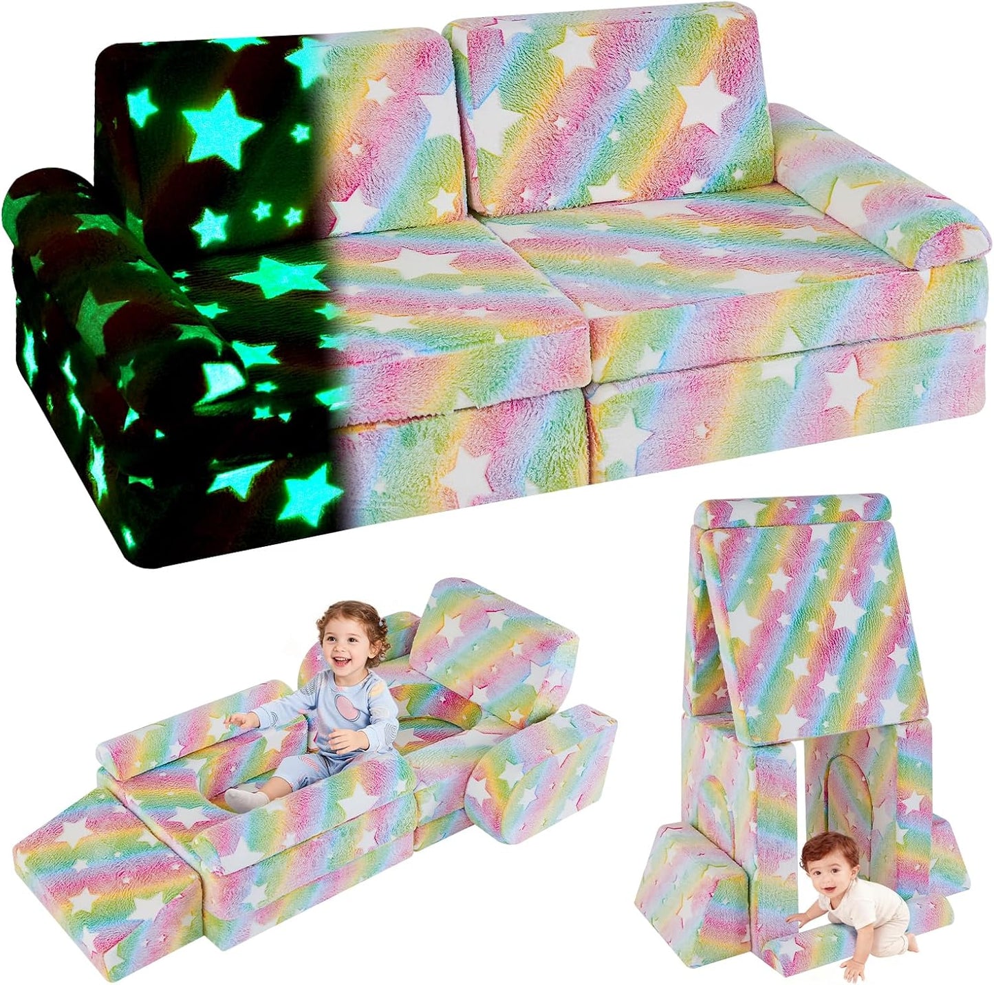 IFNOW Sofá Modular para Niños, Sofá para Niños Pequeños, Sofá Secci...