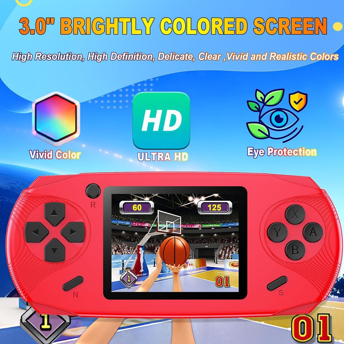 Beijue - Juegos de consola de mano de 16 bits para niños y adultos,...