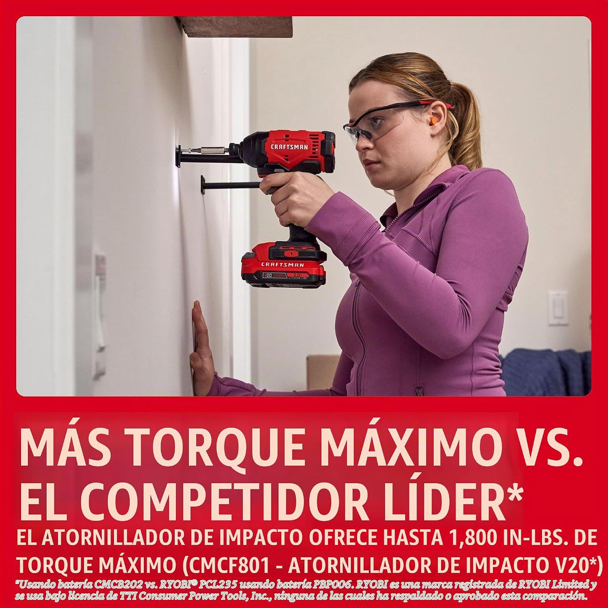 CRAFTSMAN V20 Juego de taladro inalámbrico y destornillador de impa...