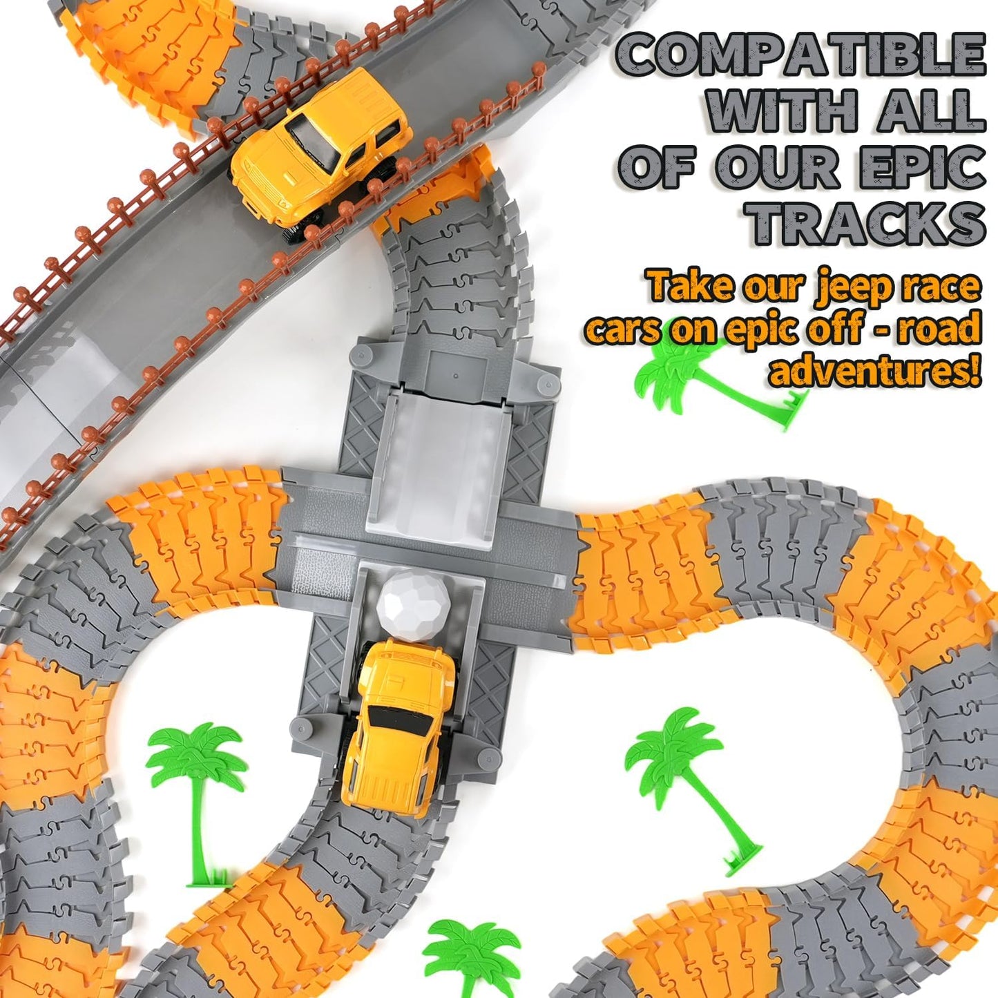TGJH Accesorios de autos de carreras de construcción para niños, pa...