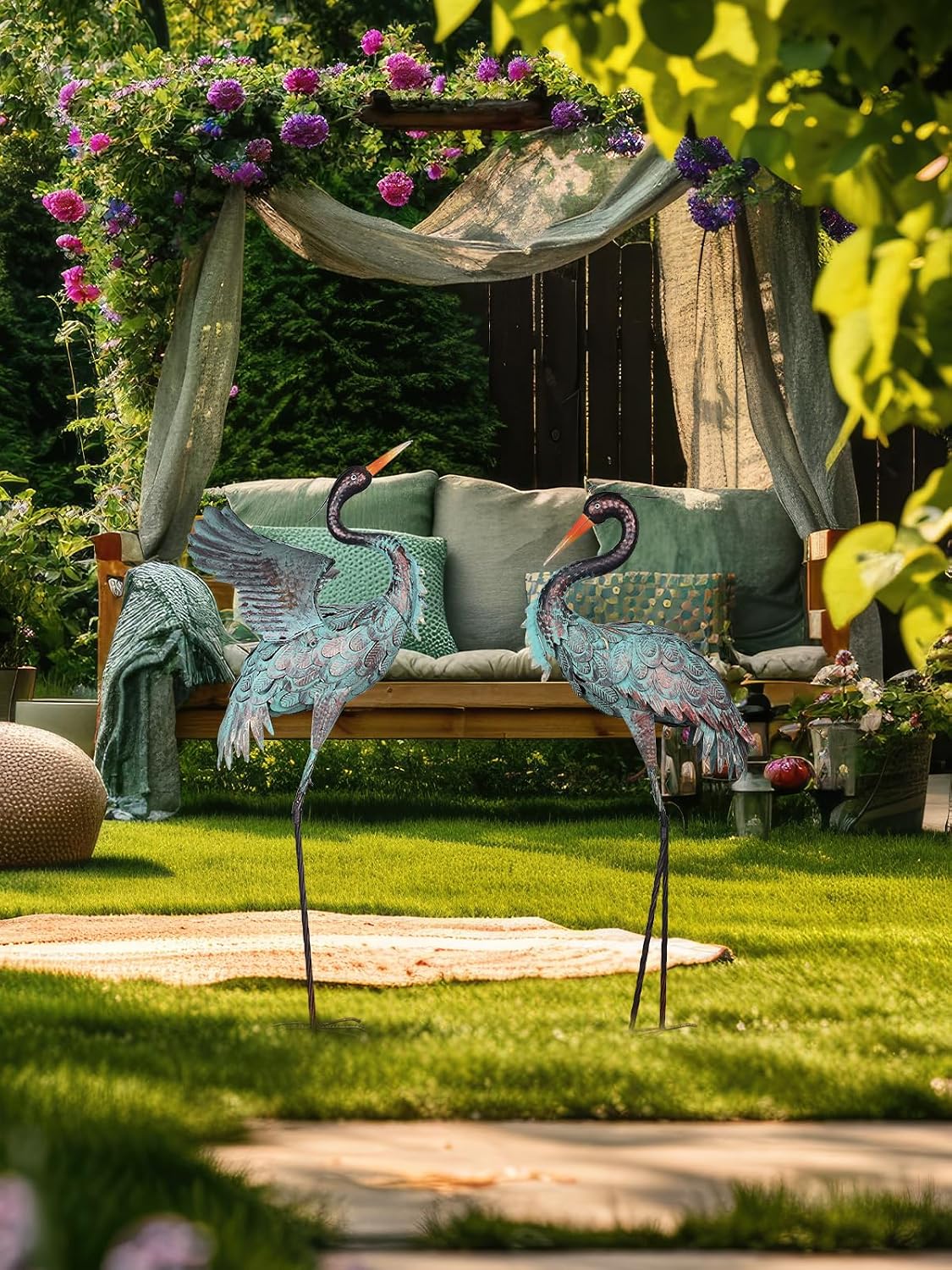 YEAHOME Estatuas de decoración de jardín para exteriores, 38 pulgad...