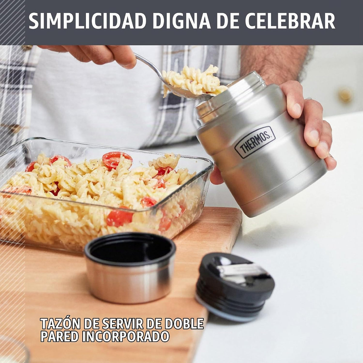 THERMOS Stainless King - Tarro de alimentos aislado al vacío con cu...