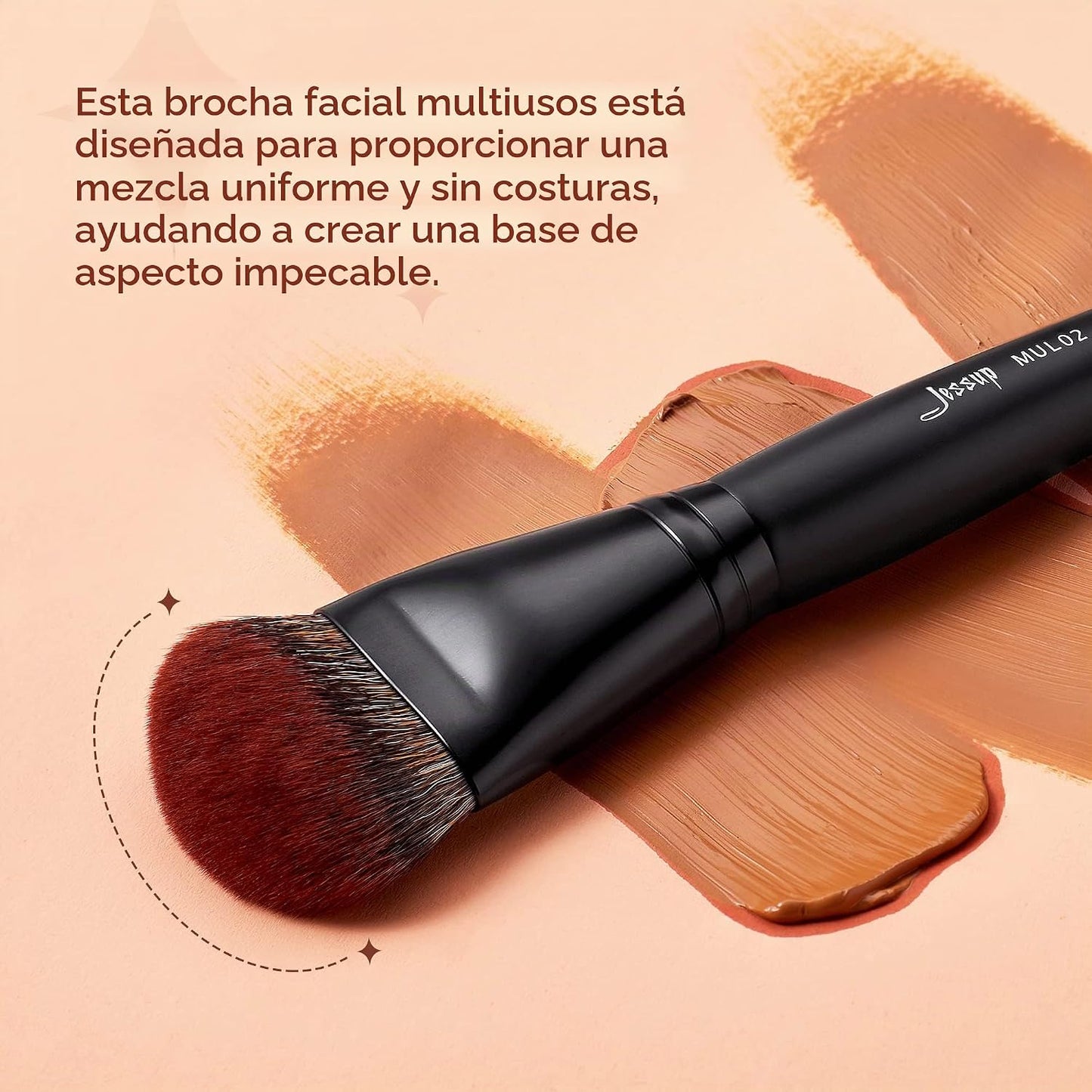 Jessup, cepillo de base para líquido, angular suave, gran cepillo d...