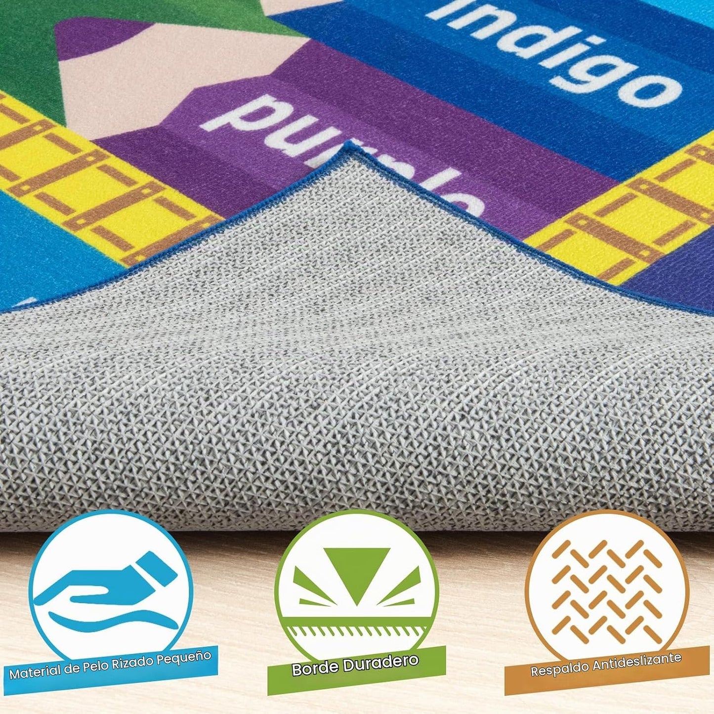 ST. BRIDGE Alfombra educativa para niños de 6 x 9 pies, alfombra de...
