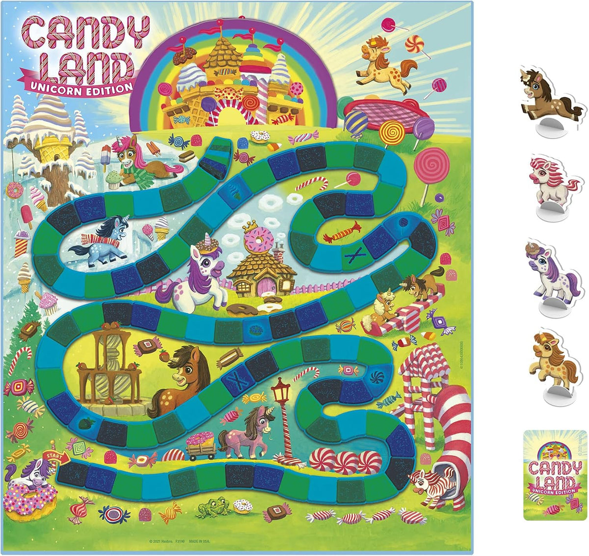Hasbro Gaming Candy Land Unicorn Edition - Juego de mesa preescolar...