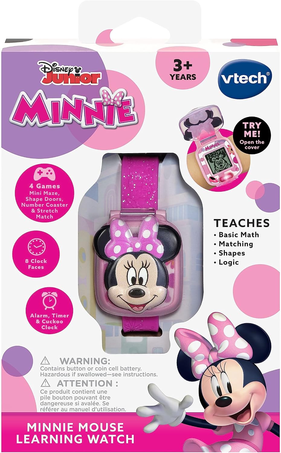 VTech Disney Junior Minnie - Reloj de Aprendizaje Minnie Mouse