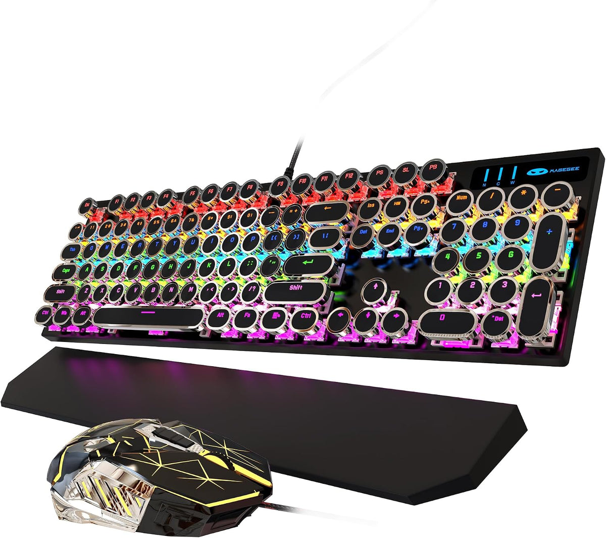 Combo de Teclado Mecánico y Mouse para Gaming de Máquina de Escribi...