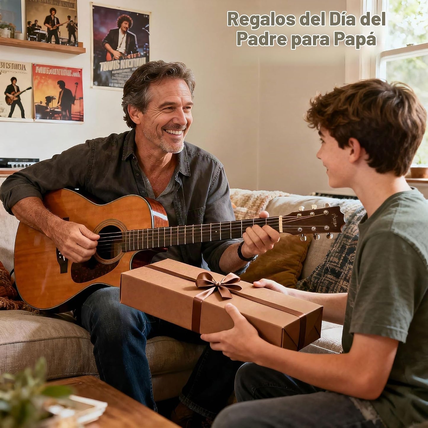 CoolGift Mart Soporte de pared para guitarra con luces LED, accesor...