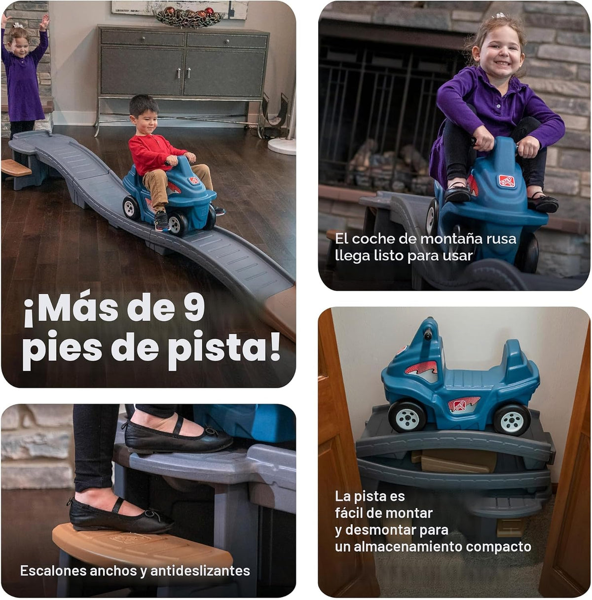 Step2 Up &amp; Down Montaña Rusa Juguete de Montar para Niños, Auto...