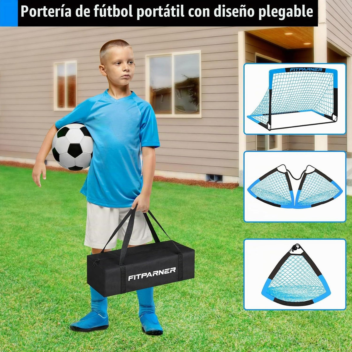 FITPARNER Arcos de Fútbol para Niños para Patio Trasero - Juego de...