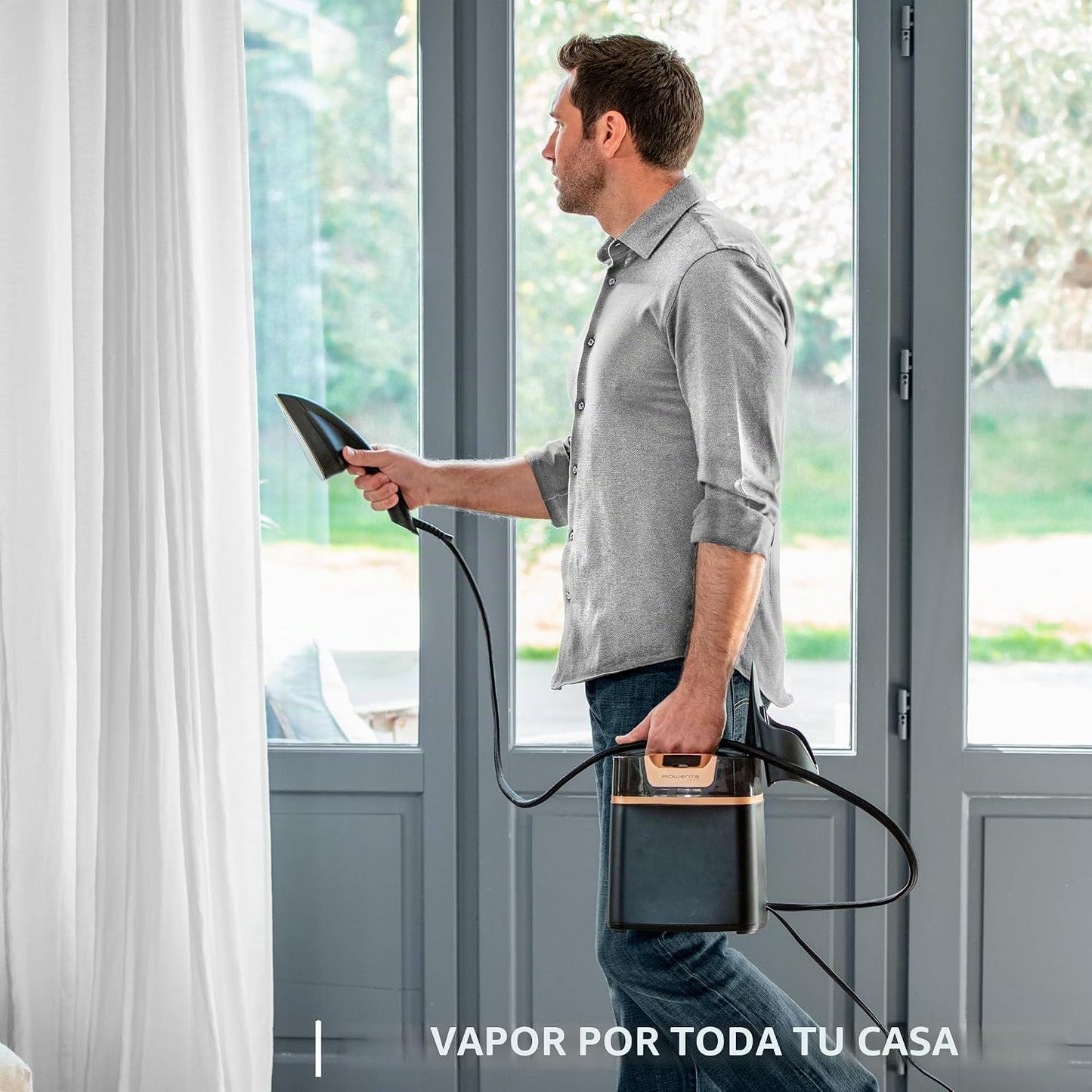 Rowenta IXEO - Vaporizador para ropa con tabla de planchar de 65 pu...