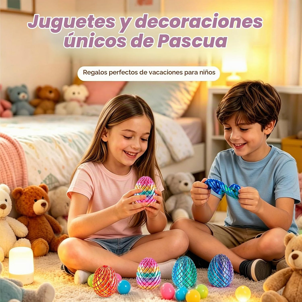 Huevo giratorio para ansiedad, huevo de dragón giratorio, huevo res...