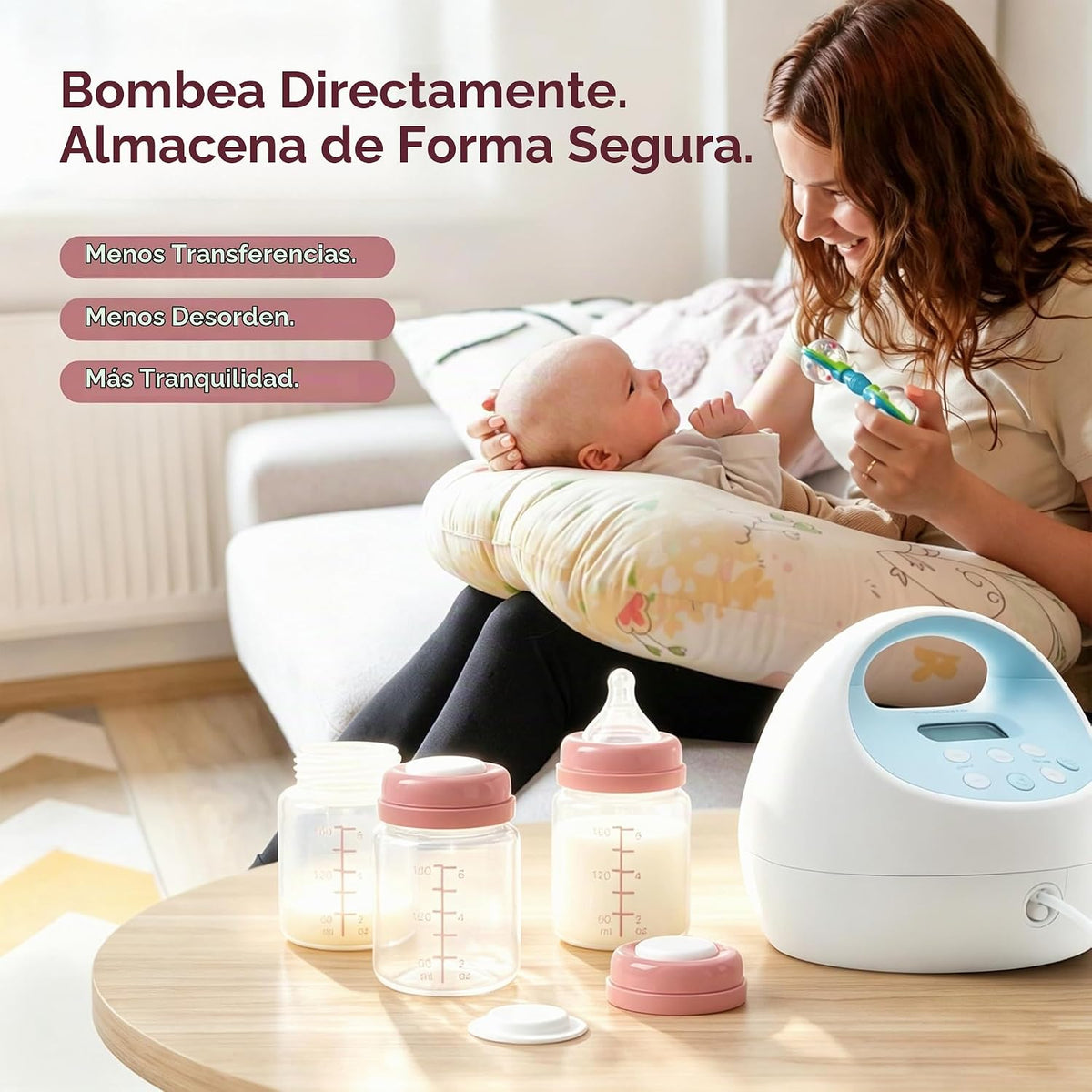 Botella de extractor de leche de 6 oz para brida Spectra, almacenam...