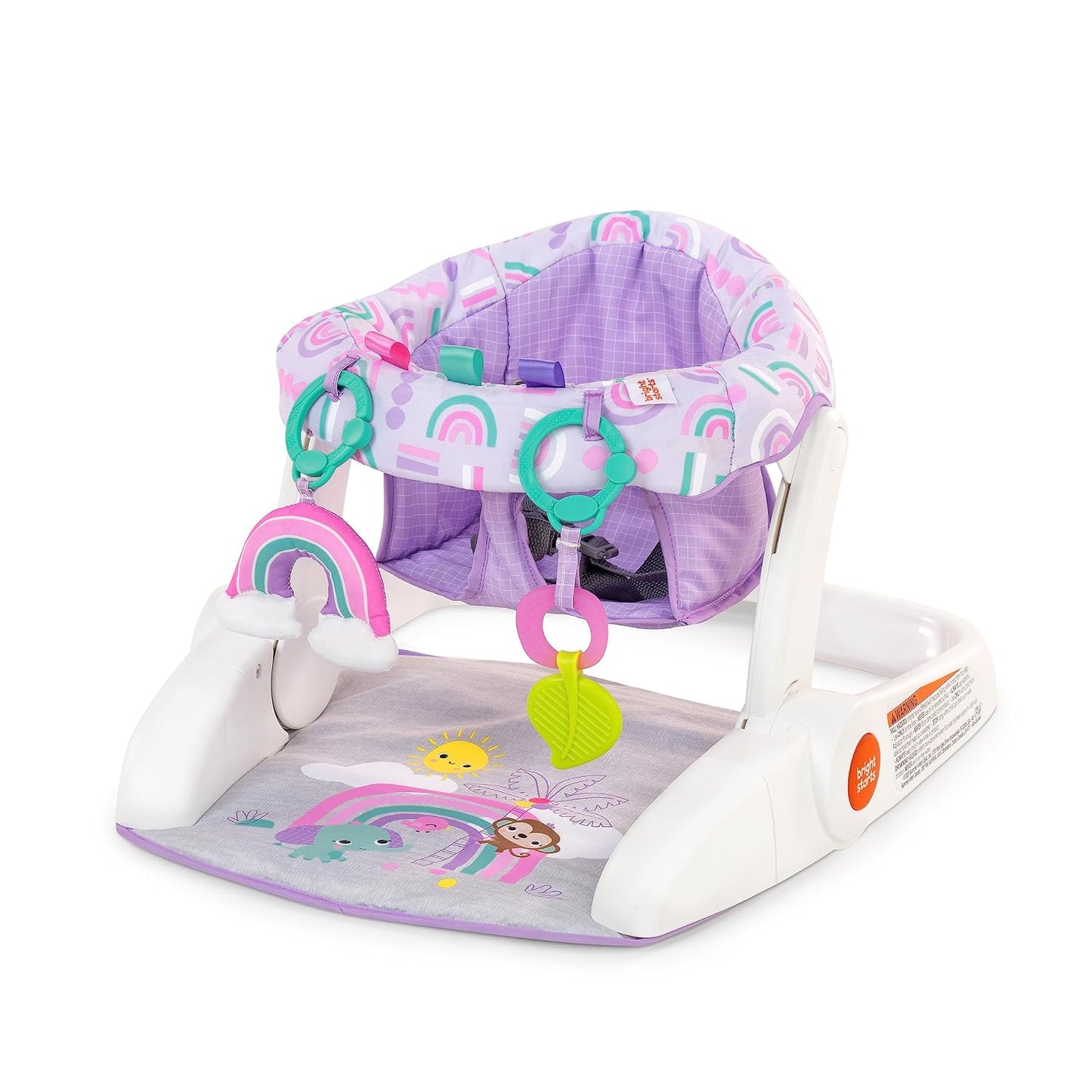 Bright Starts Learn-to-Sit - Asiento de piso para bebé, 2 posicione...