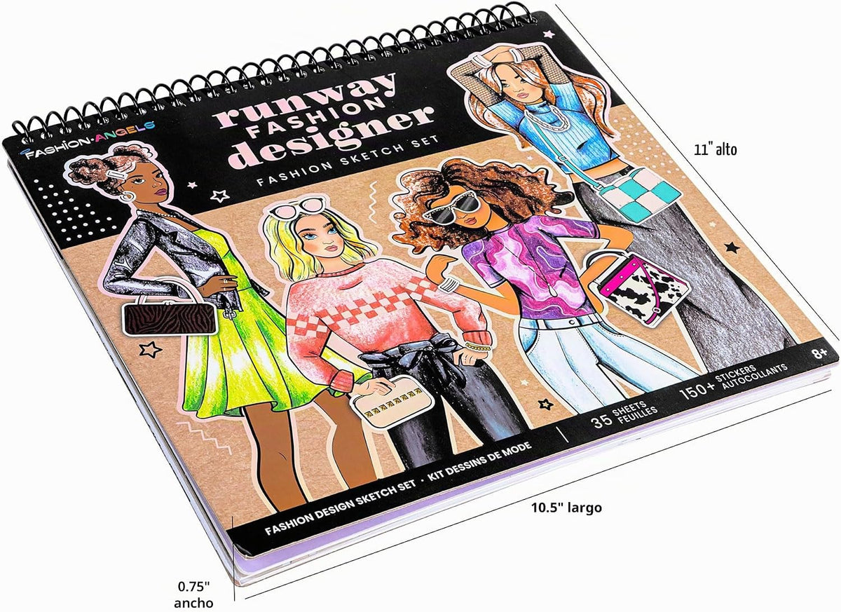 Fashion Angels Libro de portafolio de diseño de pasarela de moda |...
