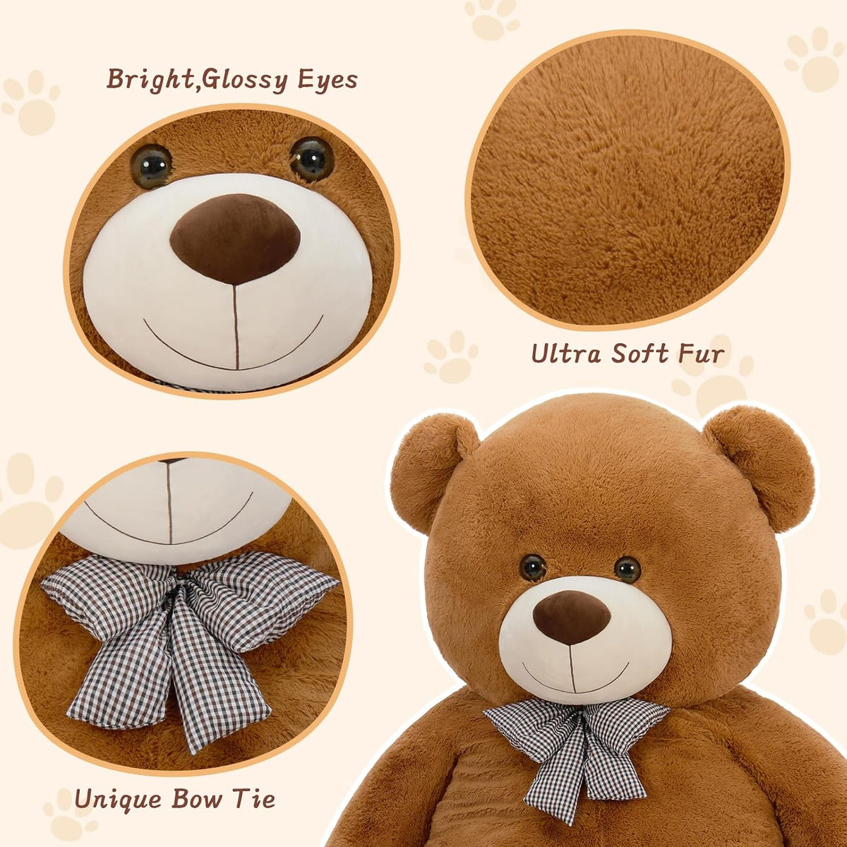 MaoGoLan Oso de peluche gigante de 7 pies, animal de peluche gigant...