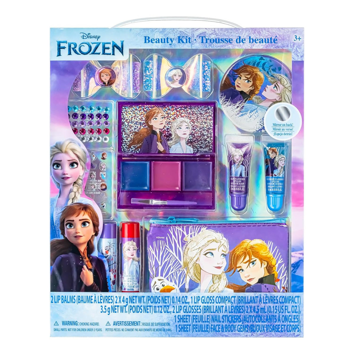 Disney Frozen - Juego de maquillaje con bolso, brillo de labios y a...