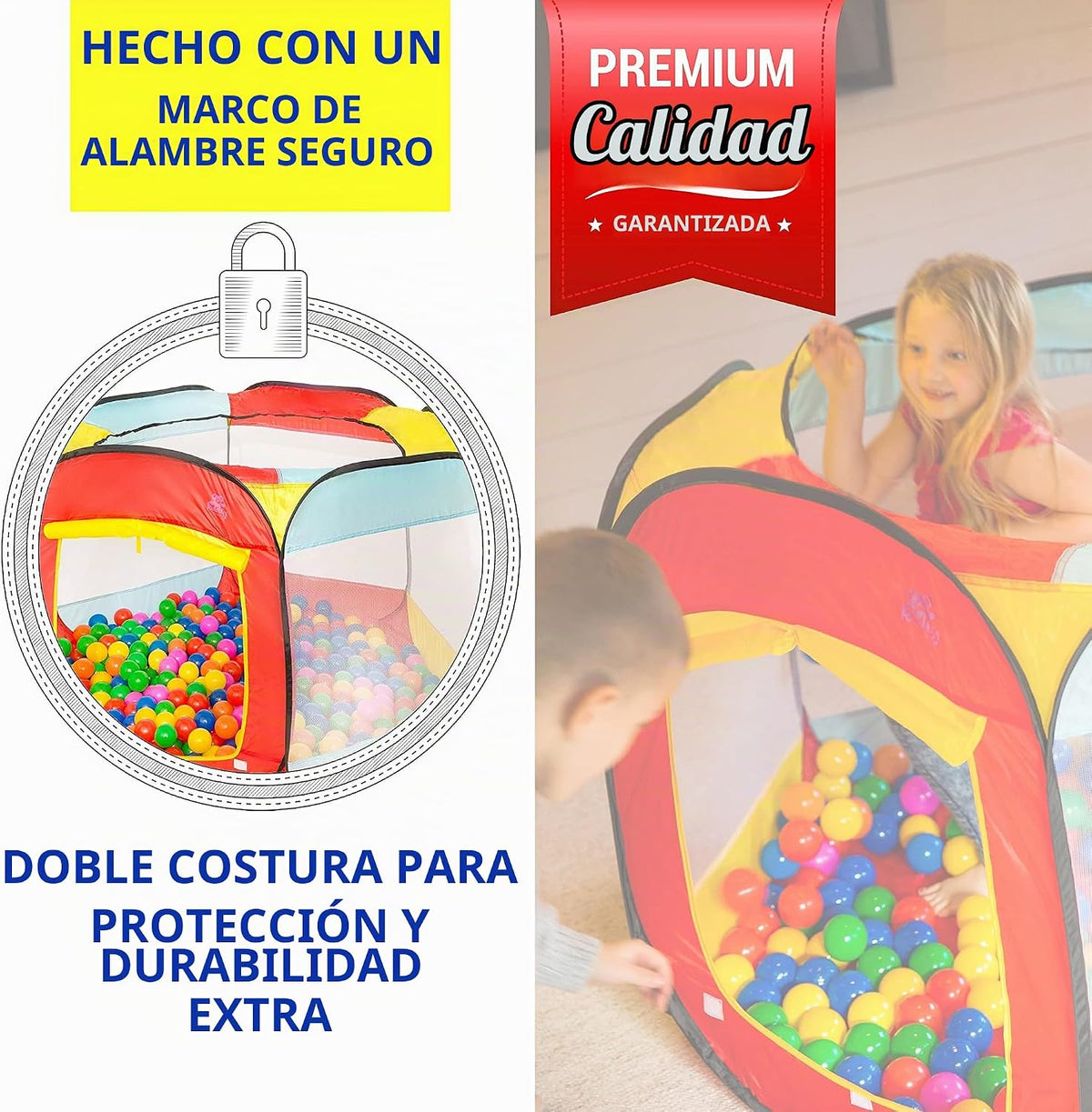 Piscina de Pelotas para Niños Tienda de Campaña Grande Desplegable...