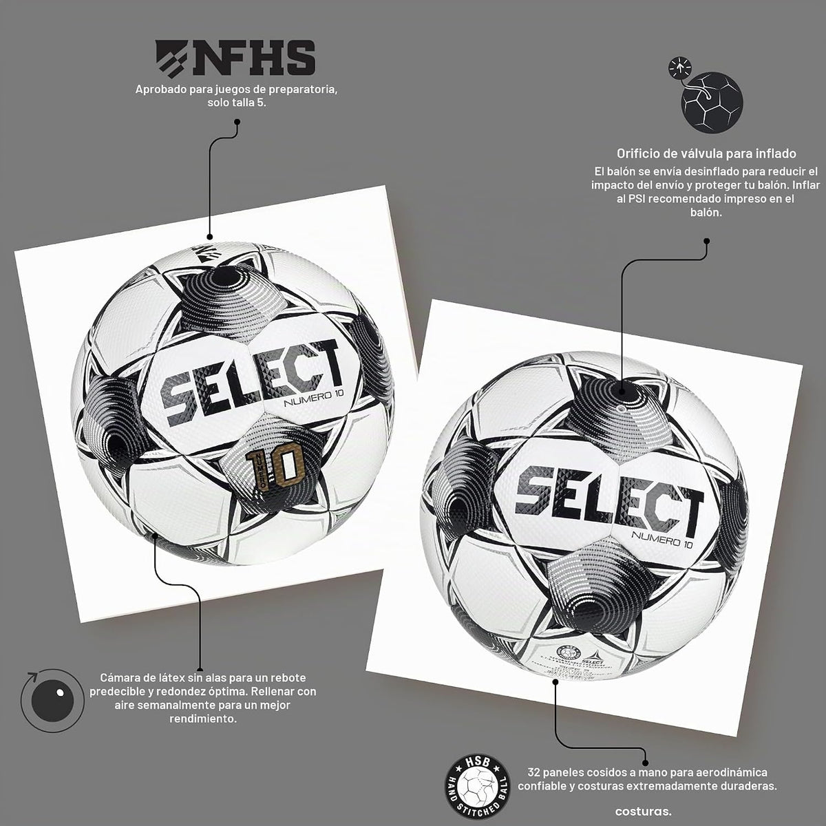 SELECT Balón de fútbol número 10