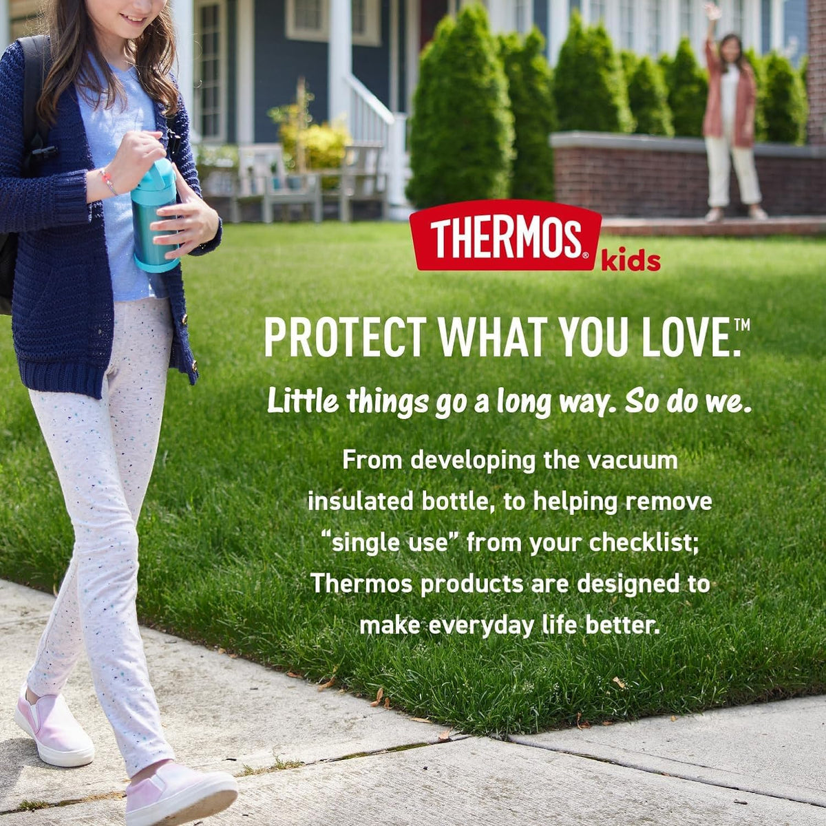 THERMOS FUNTAINER - Botella aislada al vacío de acero inoxidable de...