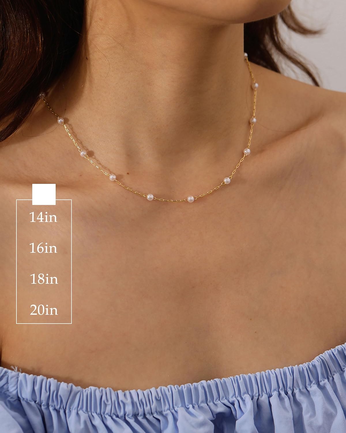 FUNEIA Collar de Perla Delicado para Mujer, Collar de Perla Falso B...