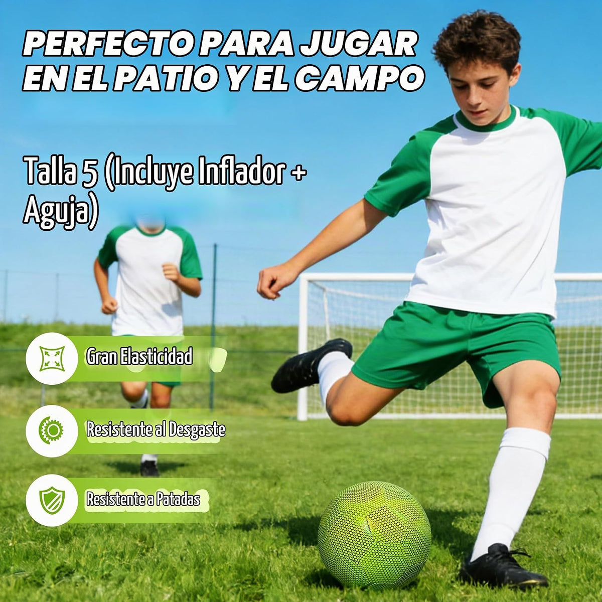 FULUMO Balón de fútbol que brilla en la oscuridad Tamaño 5\/Tamaño...