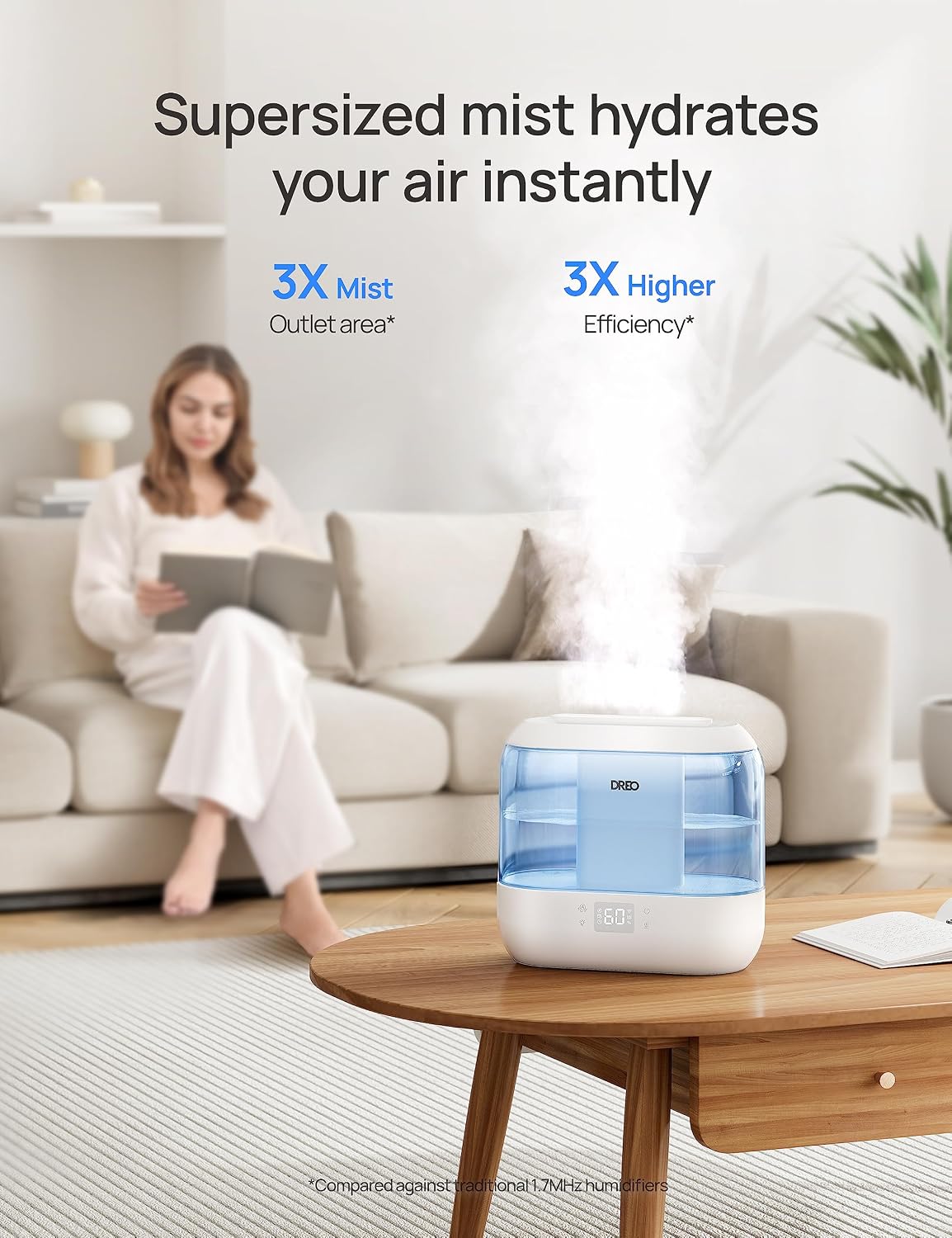 Dreo Humidificadores inteligentes para dormitorio, filtro incluido,...