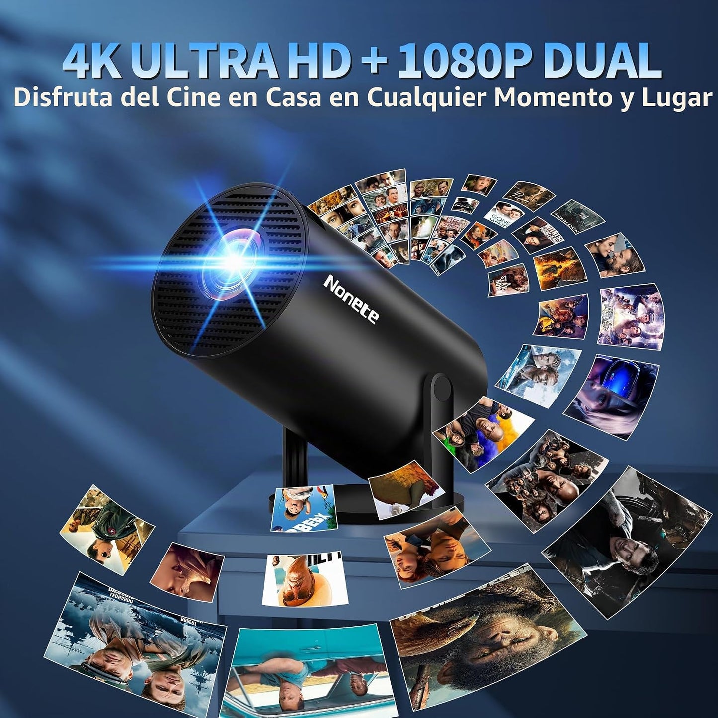 [Aplicaciones integradas y actualizadas en 2026] Mini proyector con...