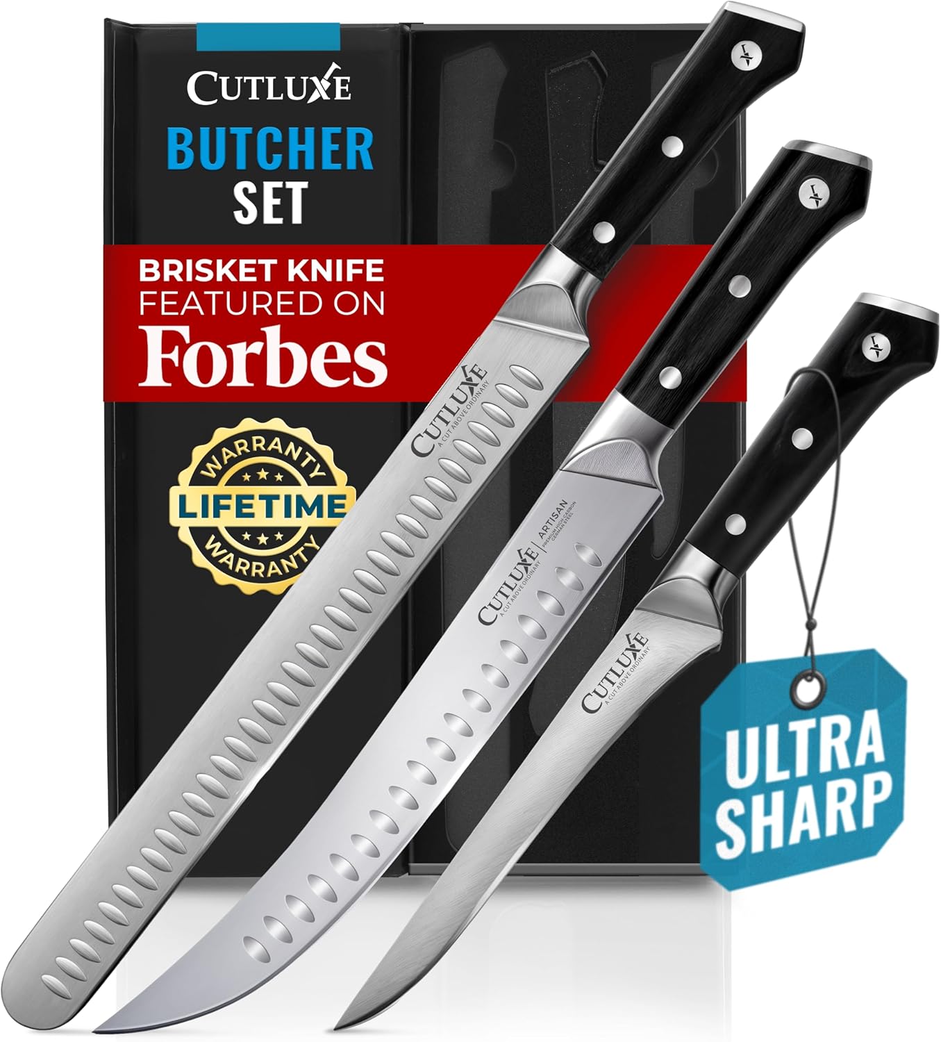Set de cuchillos de carnicero Cutluxe \u2013 Cuchillo para carne de...