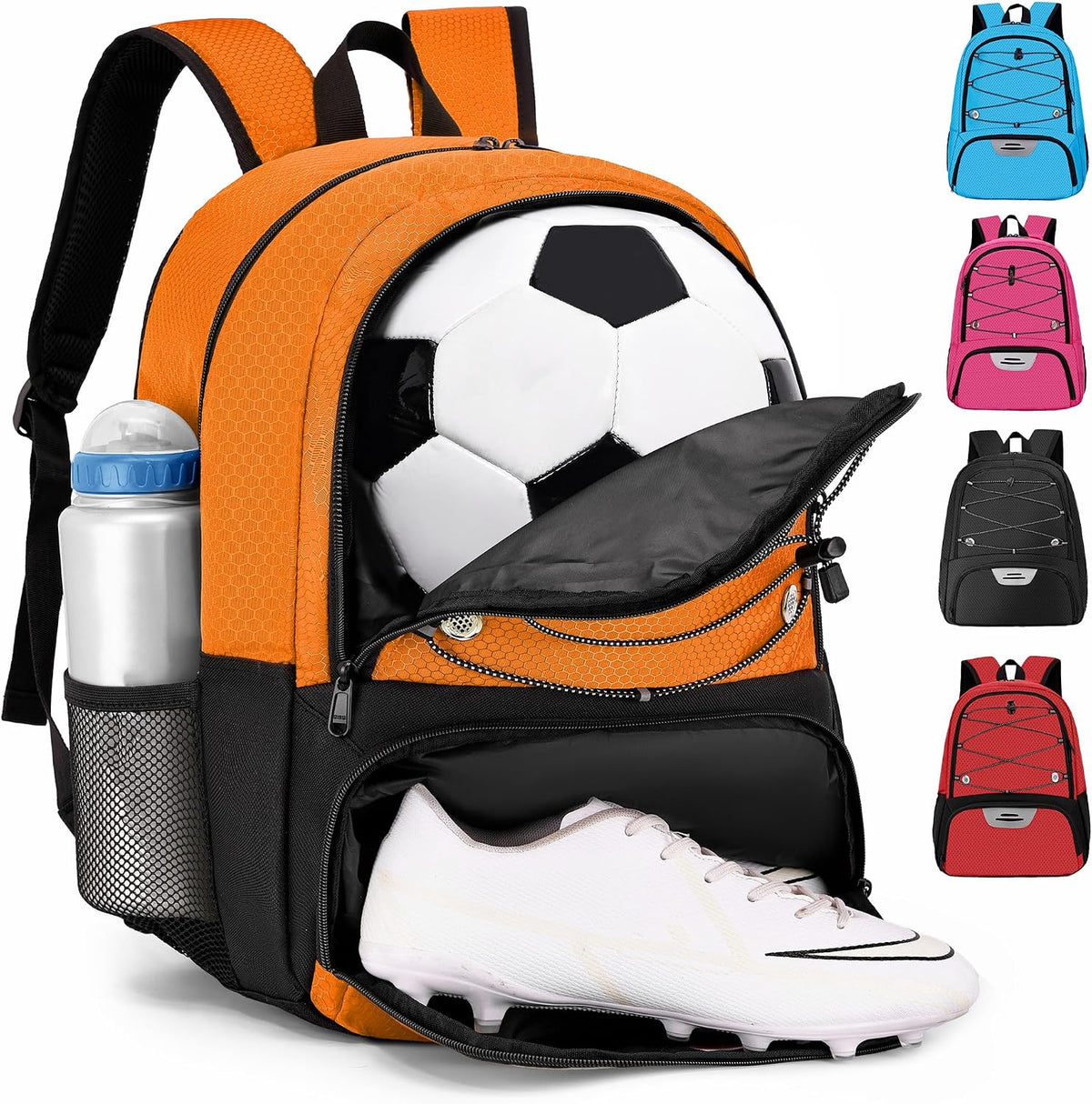 Hsmihair - Mochila de fútbol juvenil - Mochila para fútbol y balonc...