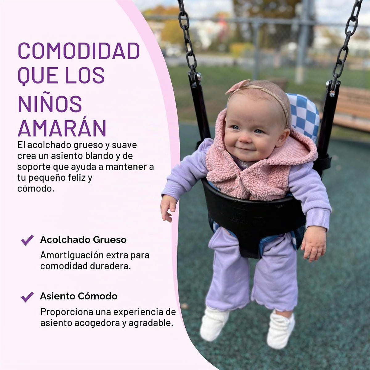 JoSeat Funda de asiento para bebé, azul a cuadros | Protector de as...