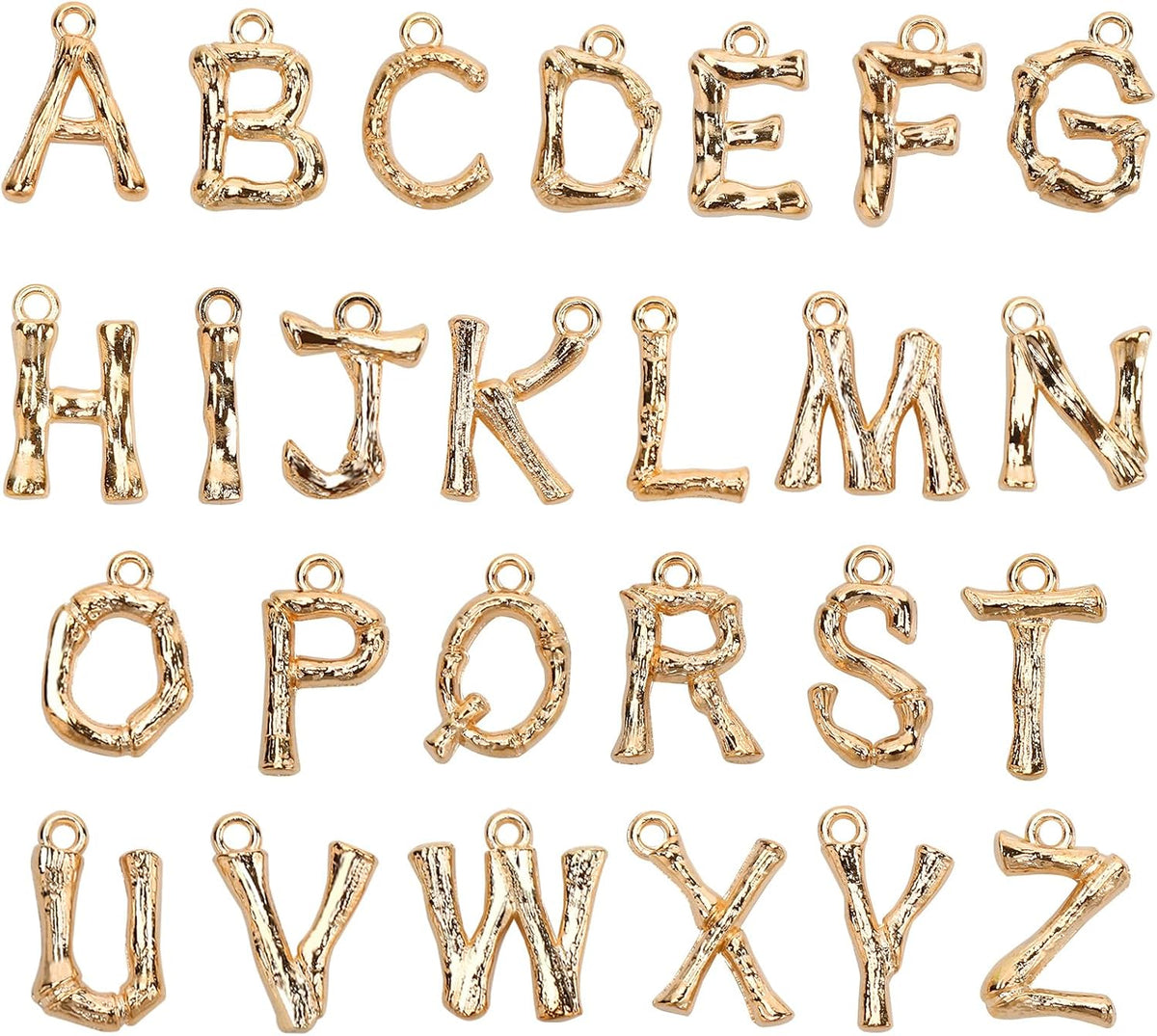 SANNIX 26 piezas de dijes de letras, dijes de letras iniciales para...